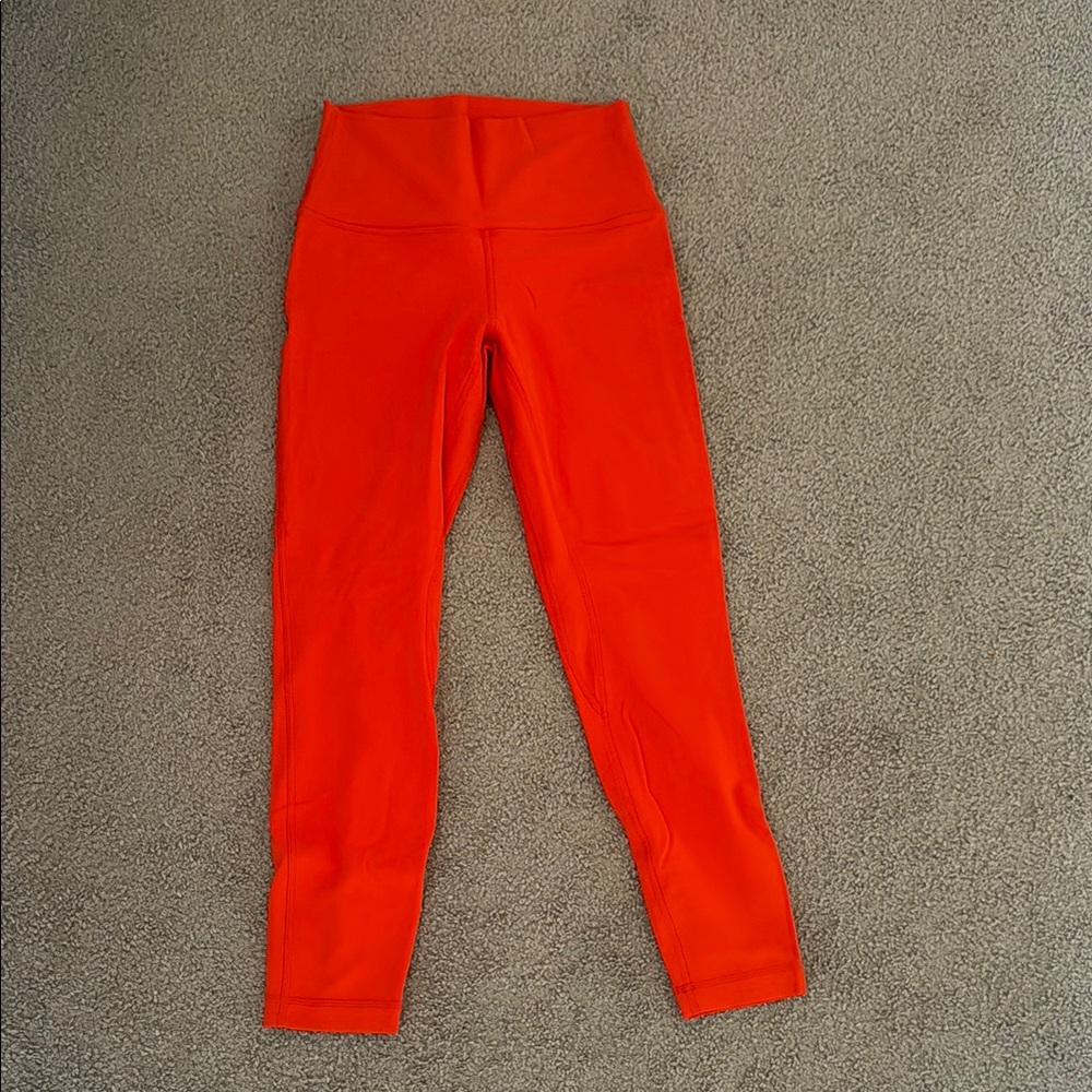 LULULEMONVibrant Orange High-Waisted Leggings GREAT CONDITION